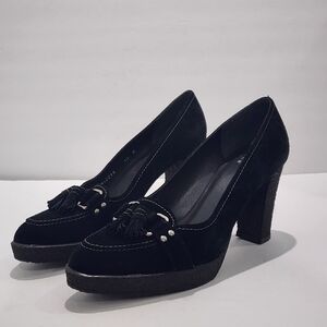 Stuart Weitzman Suede Chunky Heels